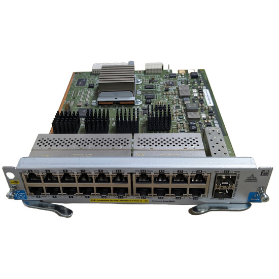 HP J9536A 20-Port 1GbE PoE+ 2-Port 10GbE SFP+ Switch Module for 5412zl, 8212zl