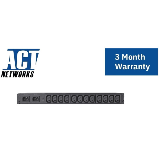 New Never Used APC AP4421 Rack ATS, 230V, 10A, C14 IN, (12) C13 OUT 