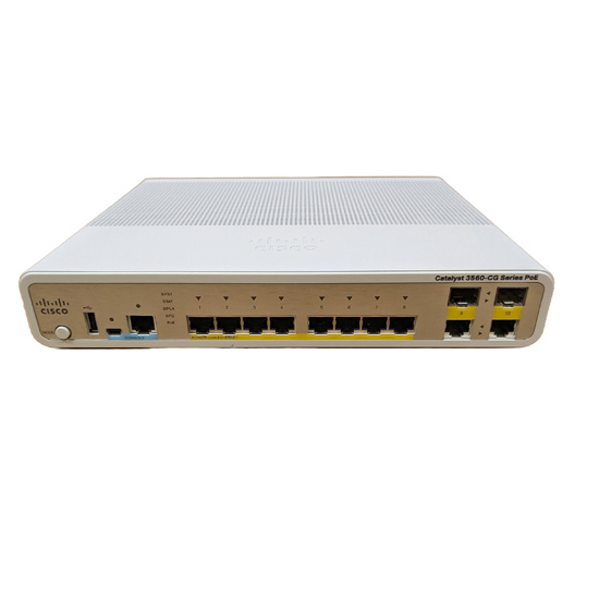 Cisco WS-C3560CG-8PC-S 8-Port PoE+ Fanless Managed Gigabit Switch