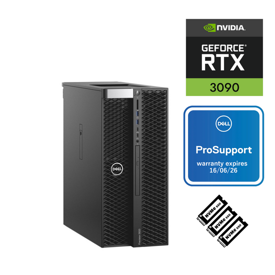 Dell Precision 5820 W-2235 6C/12T 3.8GHz 64GB Ram 1TB, 2TB NVMe RTX3090 950W W11P