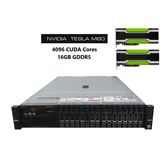 Dell R730 2x E5-2667 v4 8C 3.2GHz 768GB Ram H730 12x 1.2TB SAS 2x Tesla M60